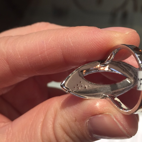 Sterling silver BREUNING white sapphire ring - Picture 4 of 6